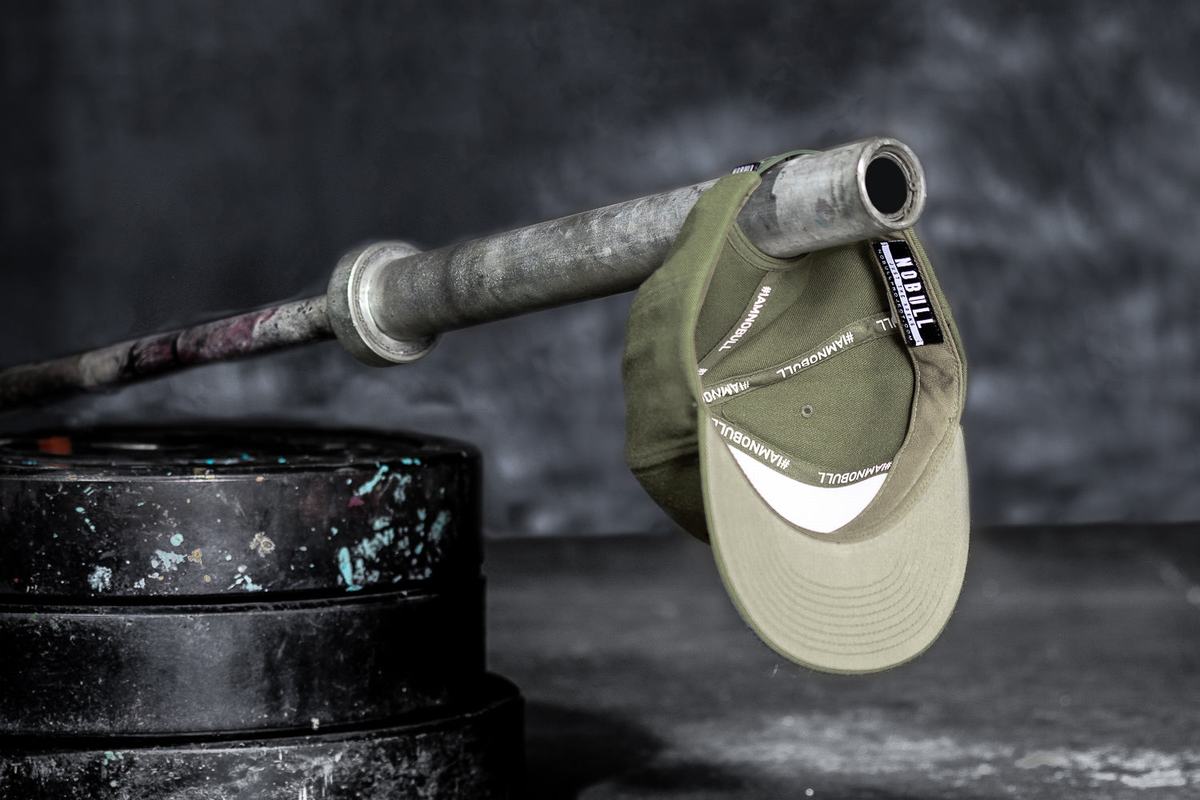 Nobull Flat-Brim Snapback Men's Hats Olive | Australia (OV3247)